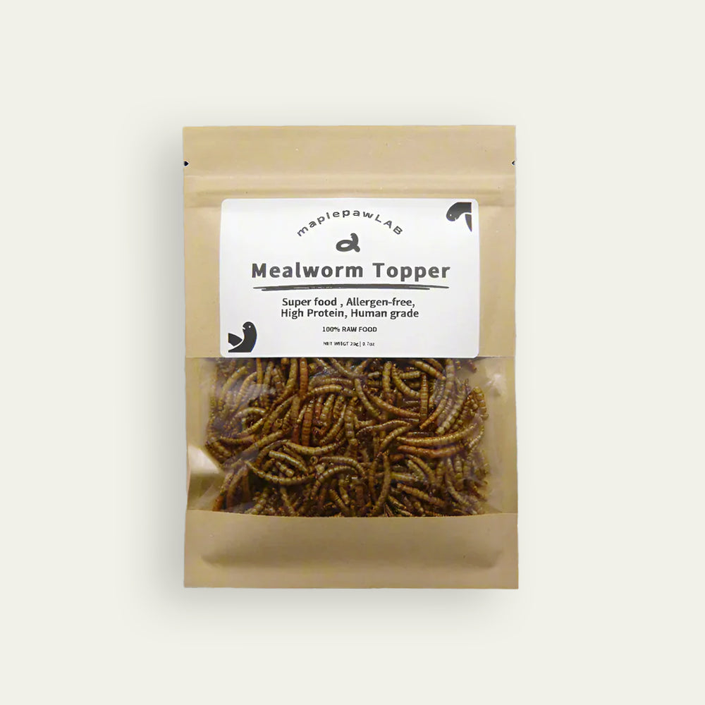 maplepaw LAB, Dried Mealworm Topper, 100% RAW Superfood