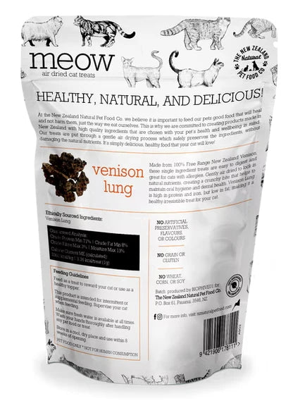 
                  
                    NZ Natural Pet Food Co - Air Dried - Treats - Purr - Venison Lung - 50g
                  
                