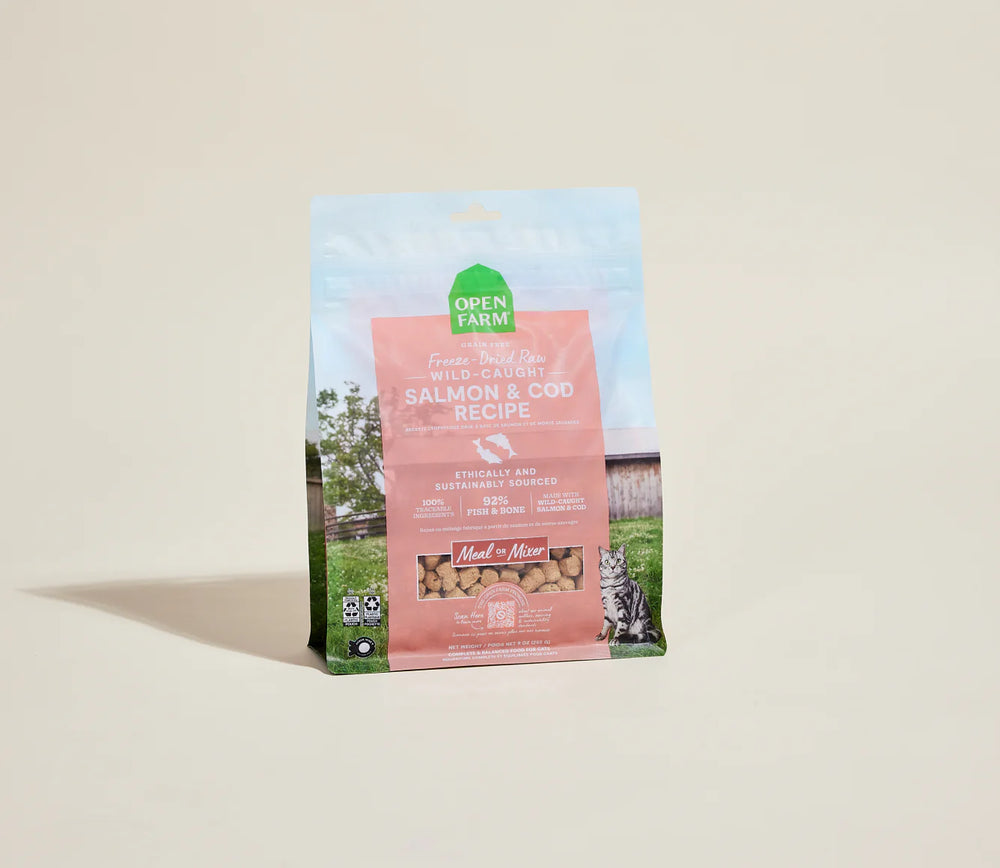 Open Farm - Cat Freeze-Dried Raw Wild-Caught Salmon & Cod Morsels 9oz