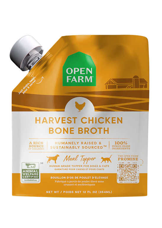 Open Farm - Dog/Cat Bone Broth Topper Harvest Chicken 12 oz