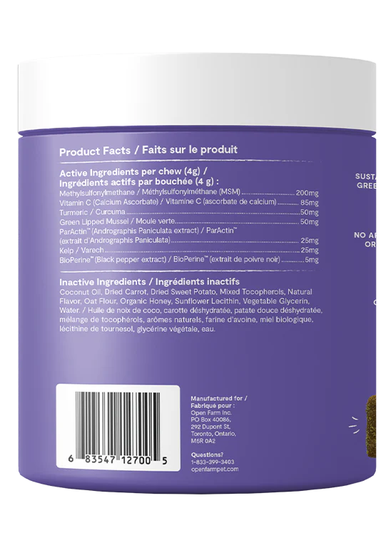 
                  
                    Open Farm - Dog Supplement Hip & Joint Chews 90ct
                  
                