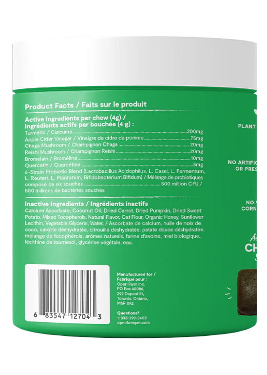 
                  
                    Open Farm - Dog Supplement Immune Chews 90ct
                  
                