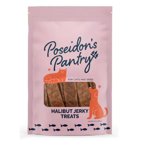 Poseidon’s Pantry Halibut Jerky Treats – 3 oz