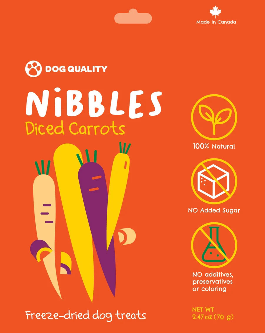 
                  
                    Dog Quality - Nibbles - Freeze dried - Diced Carrots
                  
                