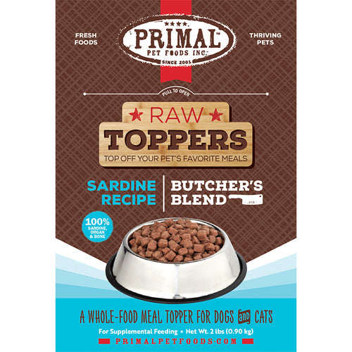 PRIMAL - Topper - Butcher's Blend- Sardine (Frozen Food) (Only Deliver to Metro Vancouver)