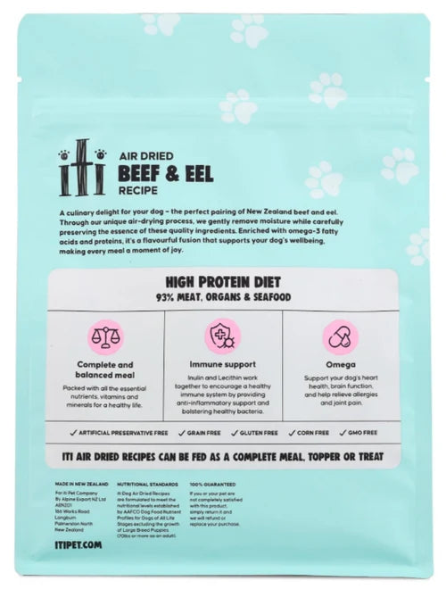 
                  
                    iTi - Dog - Air-Dried - Beef & Eel - Pouches - 200g
                  
                