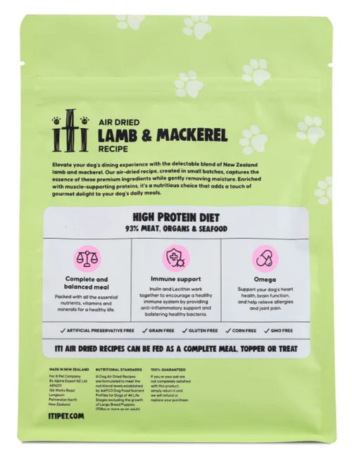 
                  
                    iTi - Dog - Air-Dried - Lamb & Mackerel - Pouches - 200g
                  
                