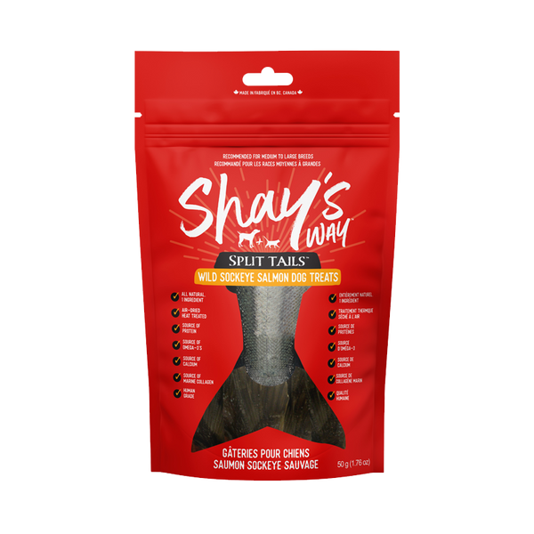 Shay's Way - Air Dried Sockeye Salmon Split Tails 50g