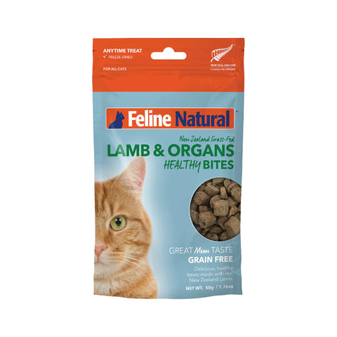 Feline Natural - Treats - Freeze Dried - Healthy Bites - Lamb & Organs - 50g