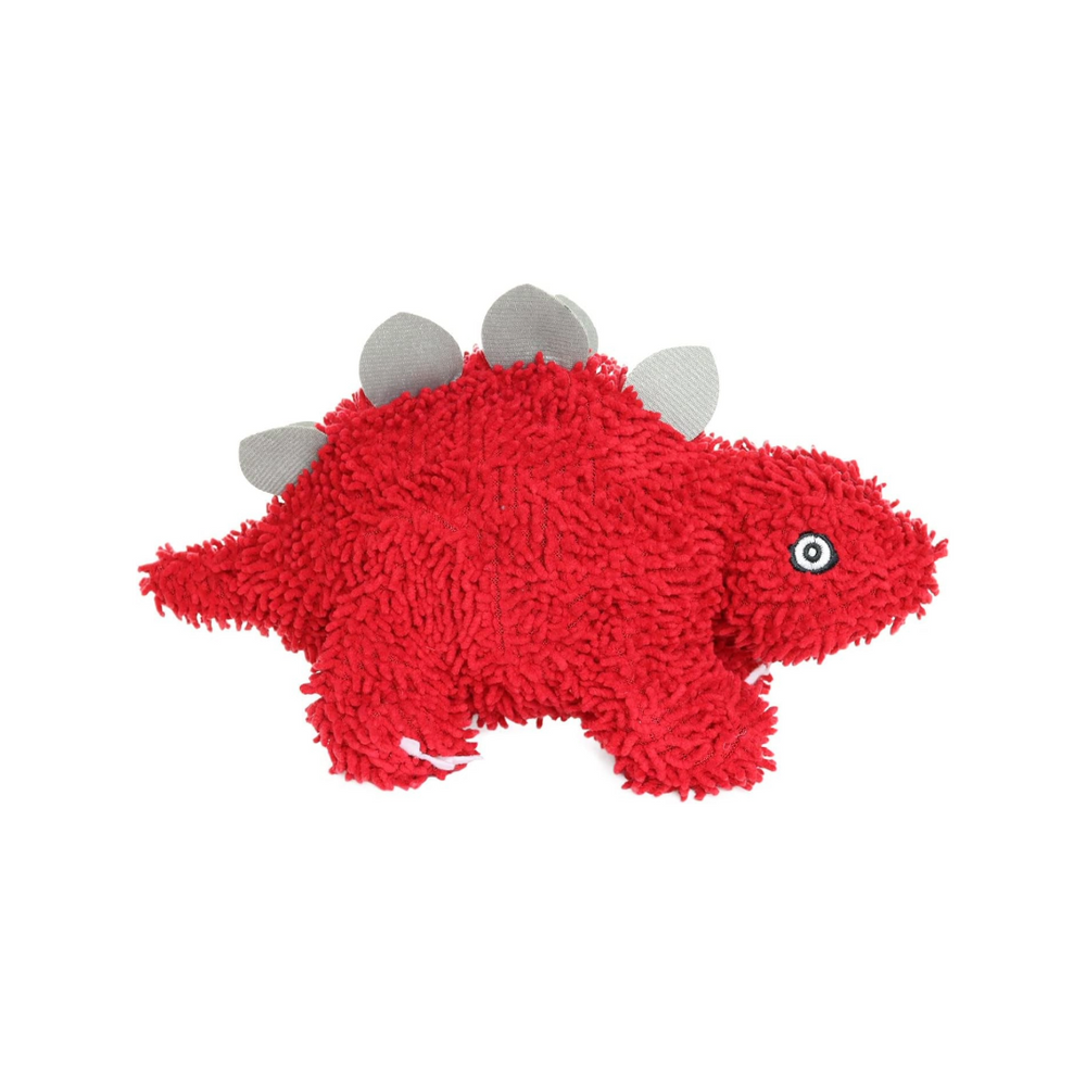 Tuffy Toys - Mighty Microfiber Ball Stegosaurus Red Medium