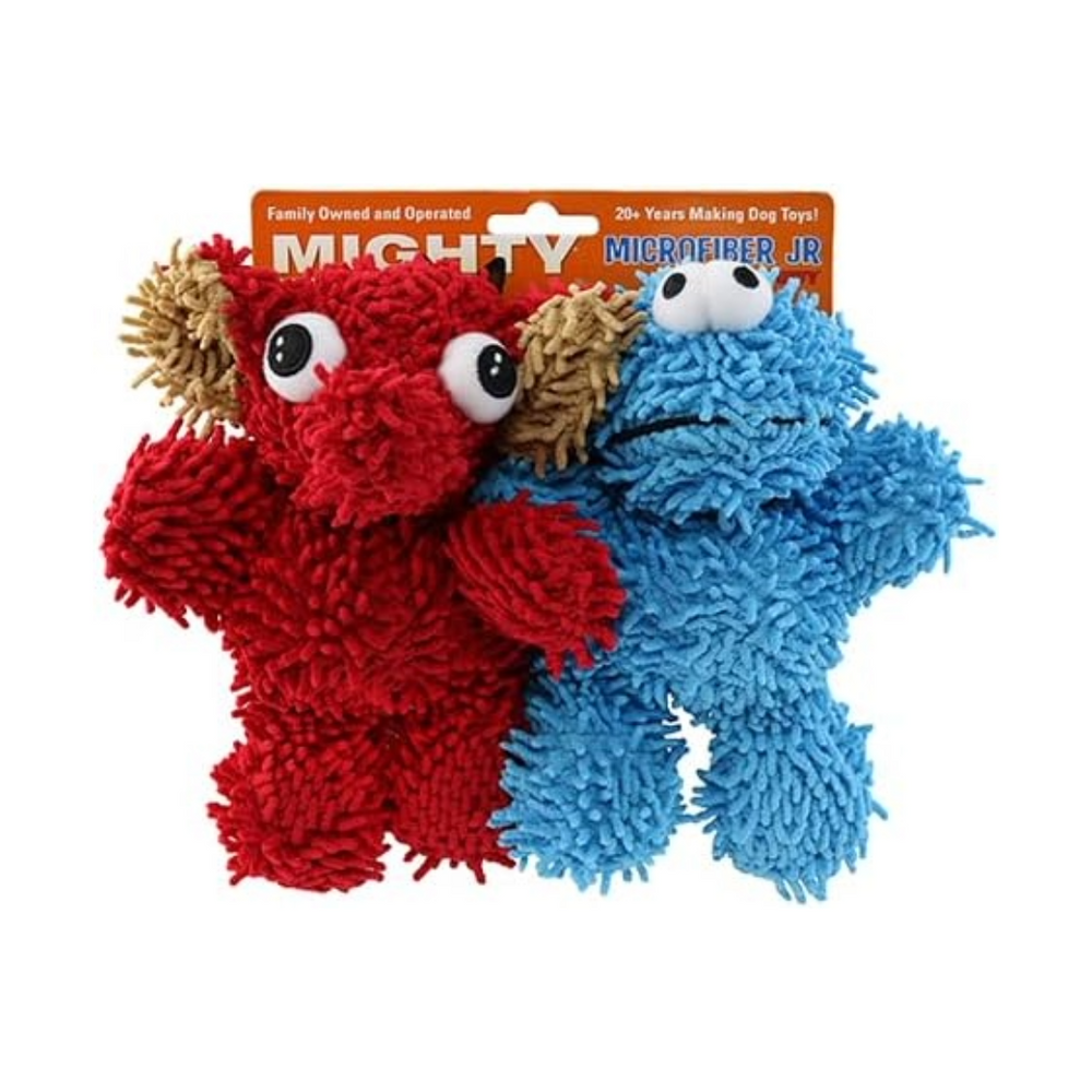 Tuffy Toys - Mighty Junior Microfiber Ball Monster and Elephant 2 Pack