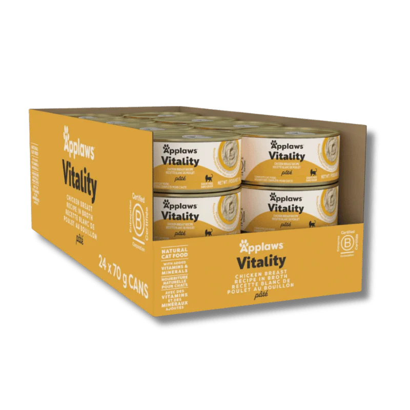 
                  
                    Applaws - Can - Cat - Vitality - Chicken Breast Pate - 70g X 24
                  
                