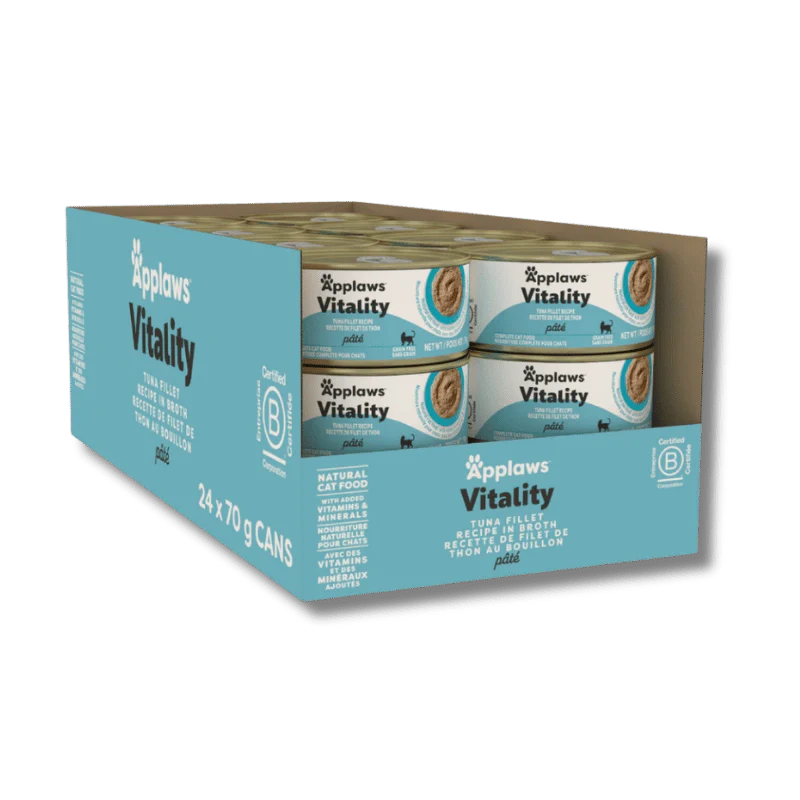 
                  
                    Applaws - Can - Cat - Vitality - Tuna Fillet - Pate - 70g X 24
                  
                