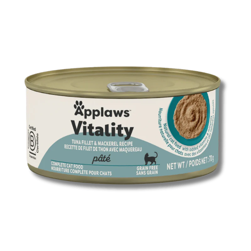 
                  
                    Applaws - Can - Cat - Vitality - Tuna & Mackerel Pate - 70g X 24
                  
                