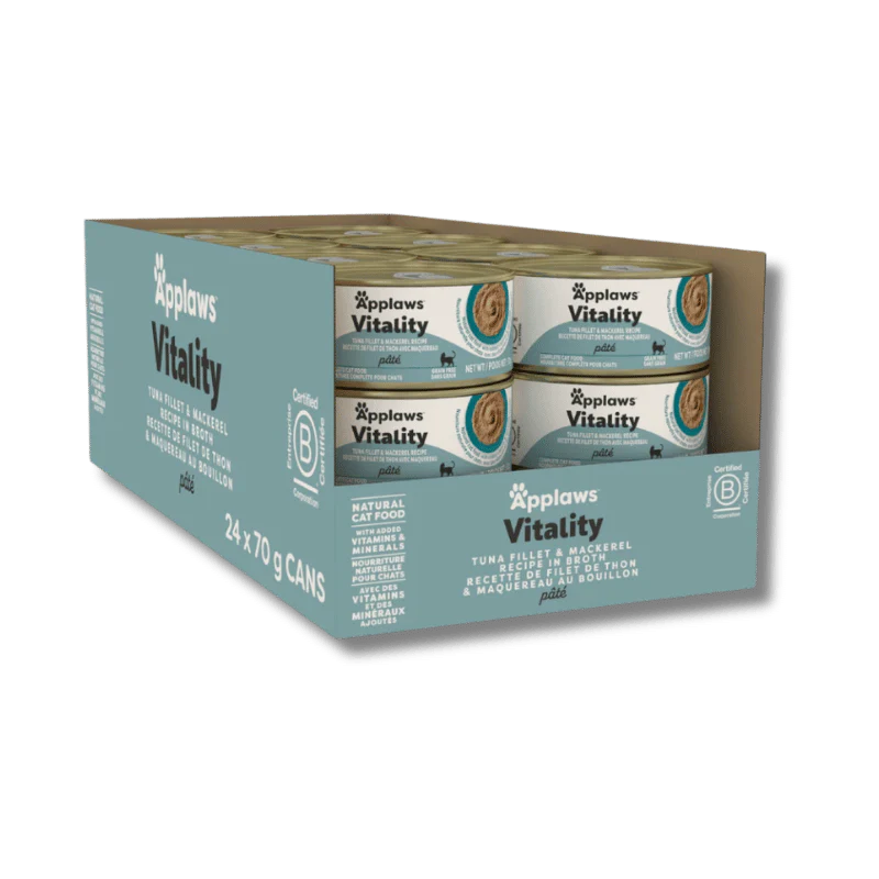 
                  
                    Applaws - Can - Cat - Vitality - Tuna & Mackerel Pate - 70g X 24
                  
                