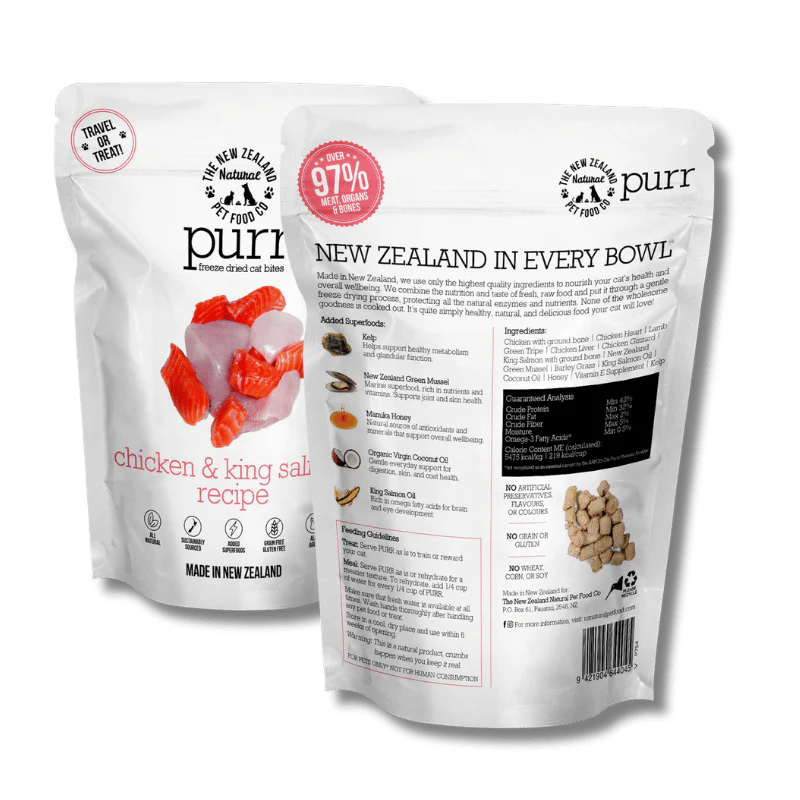 
                  
                    NZ Natural Pet Food Co - Freeze Dried - Food - Purr - Chicken & Salmon
                  
                
