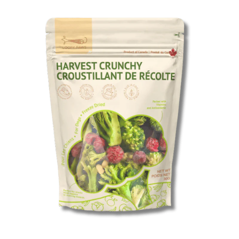 Loopy Paws - Treats - Freeze-Dried - Crunchy Harvest - Broccoli, Corn & Cranberry - 30g