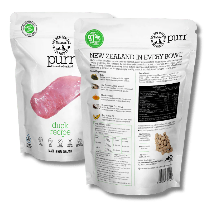 
                  
                    NZ Natural Pet Food Co - Freeze Dried - Food - Purr - Duck
                  
                
