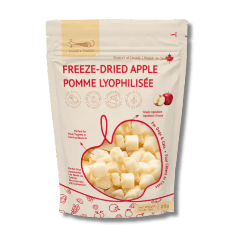 Loopy Paws - Treats - Freeze-Dried - Fruity Crunchy - Apple - 25g