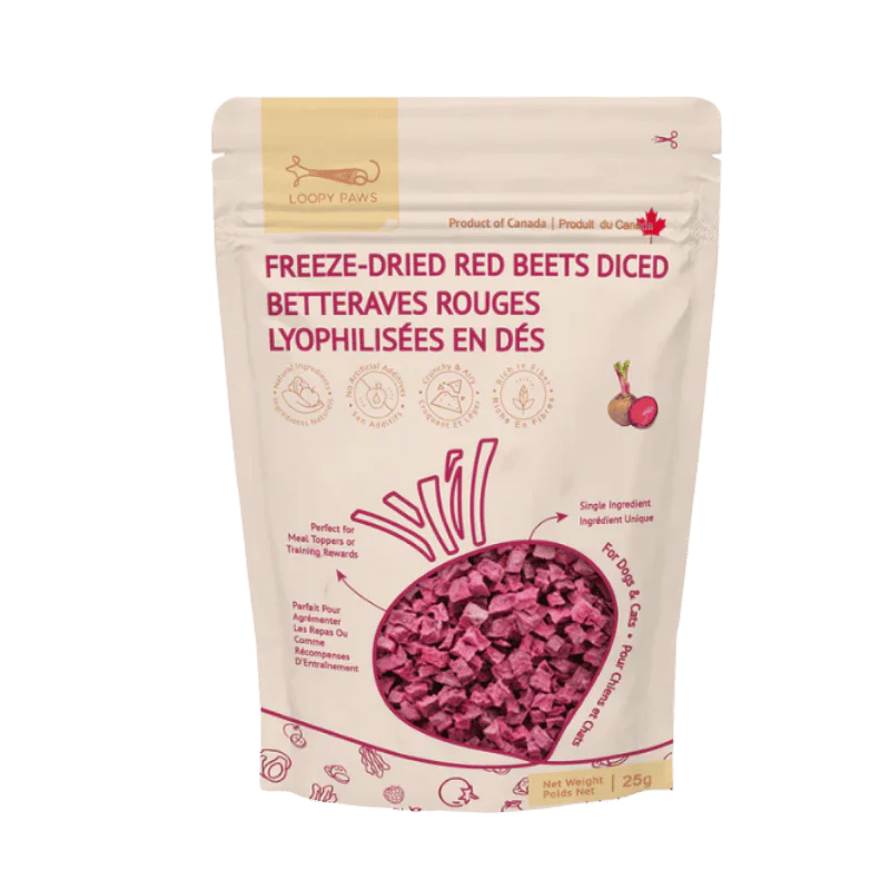 Loopy Paws - Treats - Freeze-Dried - Fruity Crunchy - Red Beets - 25g