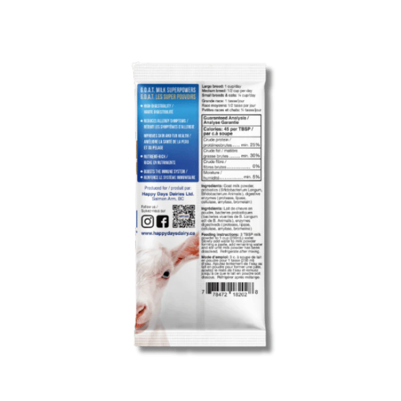 
                  
                    Happy Days - Goat Milk Powder - Single Serve Sachets - Case of 12
                  
                