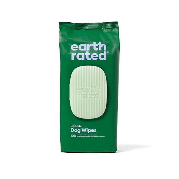 earth rated - Compostable Pet Wipes Lavender 8x8