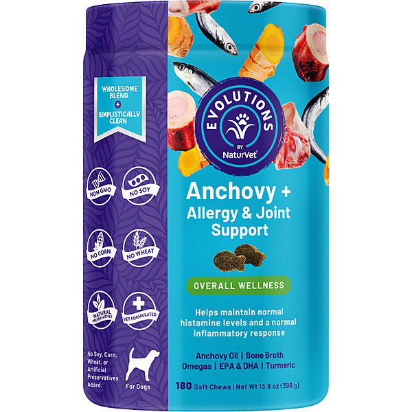 NaturVet - Anchovy + Allergy Support Soft Chews 180CT