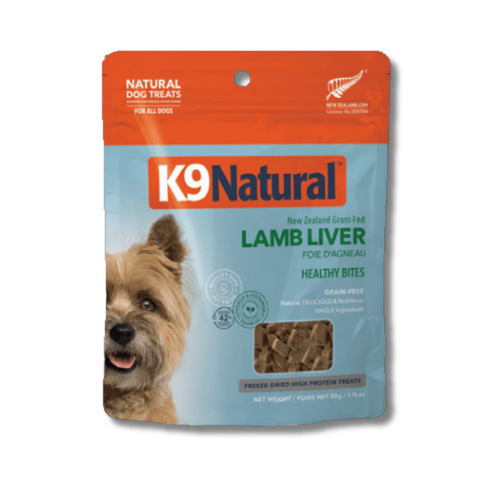 K9 Natural - Treats - Freeze-Dried - Healthy Bites - Lamb Liver - 50g