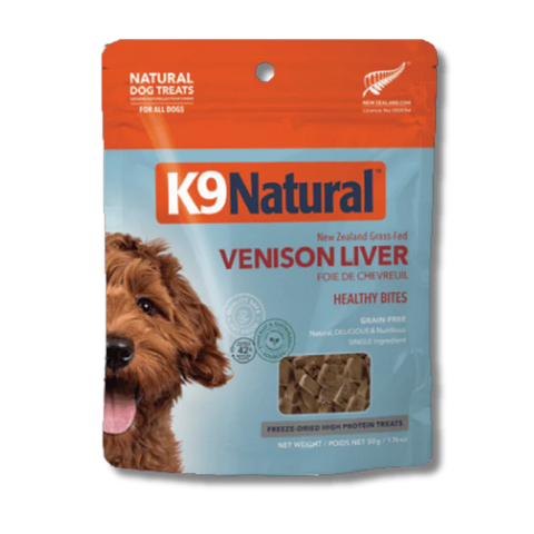 K9 Natural - Treats - Freeze-Dried - Healthy Bites - Venison Liver - 50g