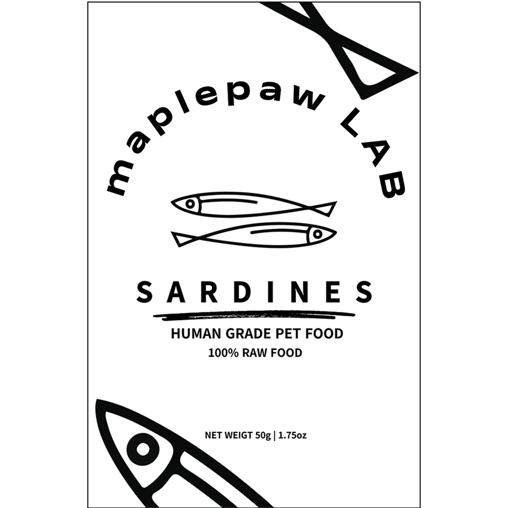 
                  
                    maplepaw LAB - Human grade 100% Sardines Treats for Dogs & Cats
                  
                