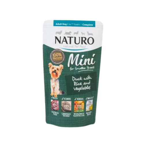 Naturo - Adult Mini Duck & Rice 8 x 150g Pouch