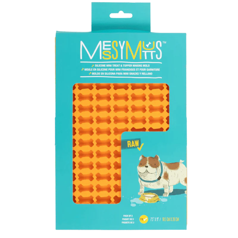 
                  
                    Messy Mutts - Treat Maker - Bake & Freeze - Silicone - Blue & Orange - Small - 2pk
                  
                