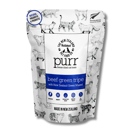 NZ Natural Pet Food Co - Freeze Dried - Treats - Purr - Beef Green Tripe 40g