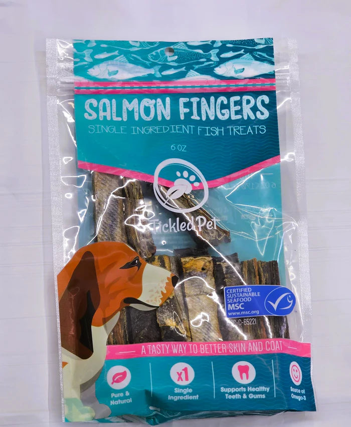 Tickled Pet - Salmon Skin Fingers - 6 oz