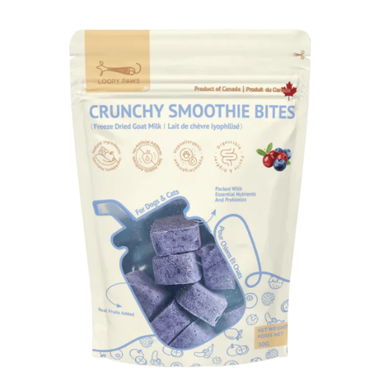 Loopy Paws - Treats - Freeze-Dried - Crunchy Smoothie Bites - Mixed Berry - 30g