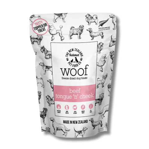 NZ Natural Pet Food Co - Freeze Dried - Treats - Woof - Beef - Tongue 'n' Cheek - 50g