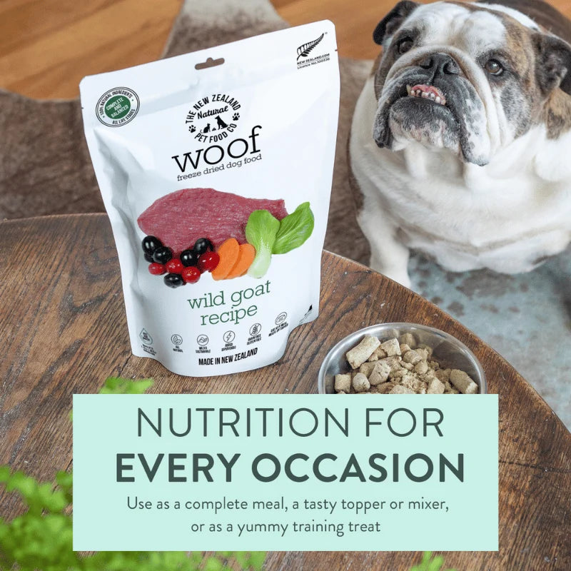 
                  
                    NZ Natural Pet Food Co - Freeze Dried - Food - Woof - Wild Goat
                  
                