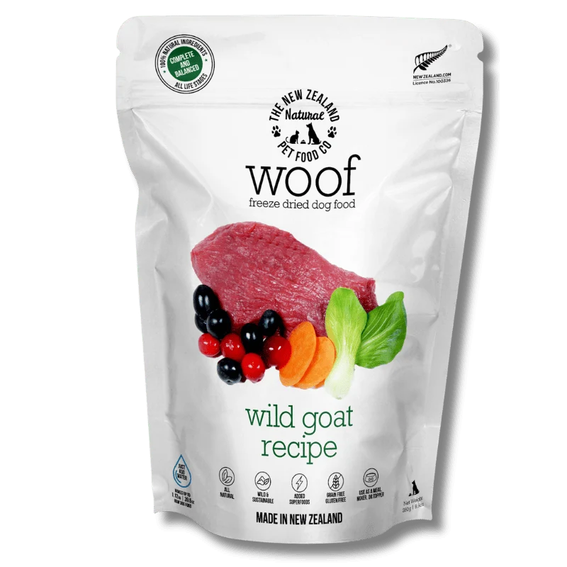 
                  
                    NZ Natural Pet Food Co - Freeze Dried - Food - Woof - Wild Goat
                  
                