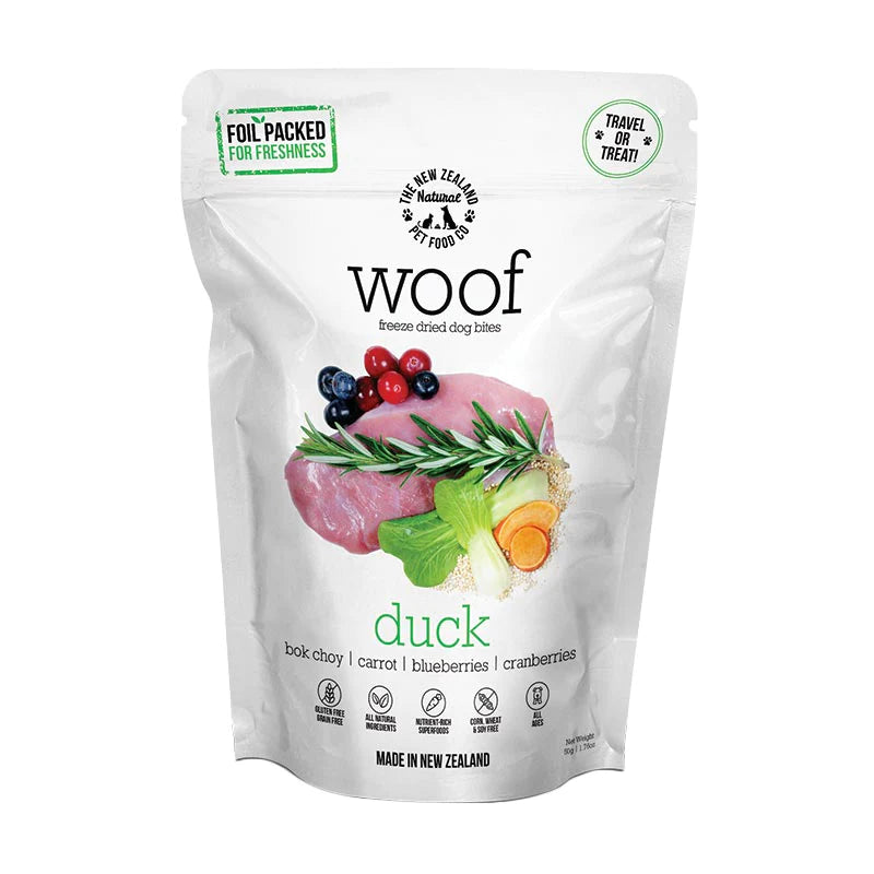 NZ Natural Pet Food Co - Freeze Dried - Treats - Woof -  Duck