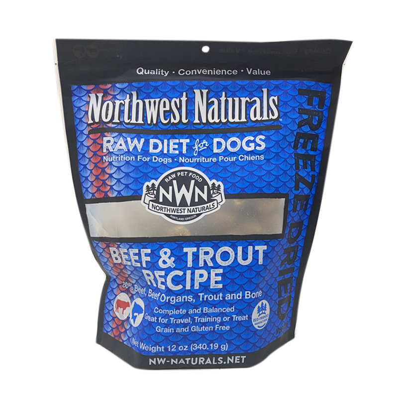 Northwest Naturals - Dog - Freeze Dried - Beef & Trout - Nuggets - 12oz