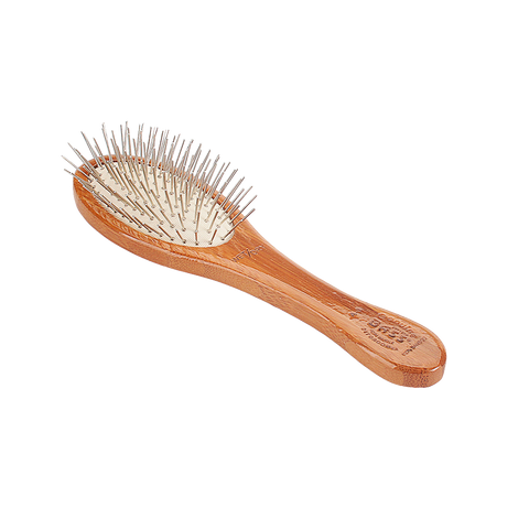 Bass Brushes - All Wire Pet Groomer - Oval With Wood Handle