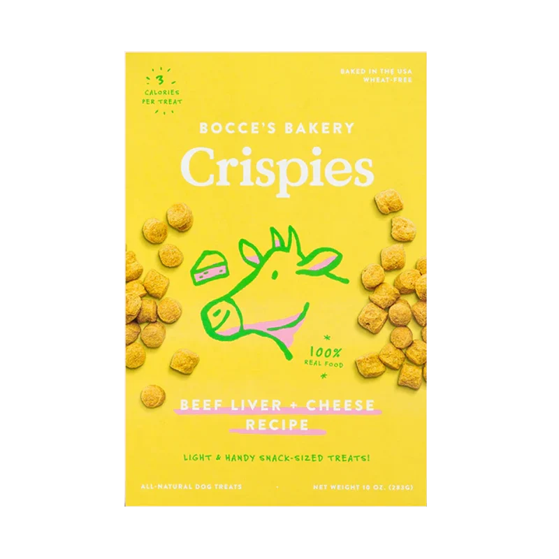 Bocce's Bakery - Beef Liver + Cheese Crispies - 10oz