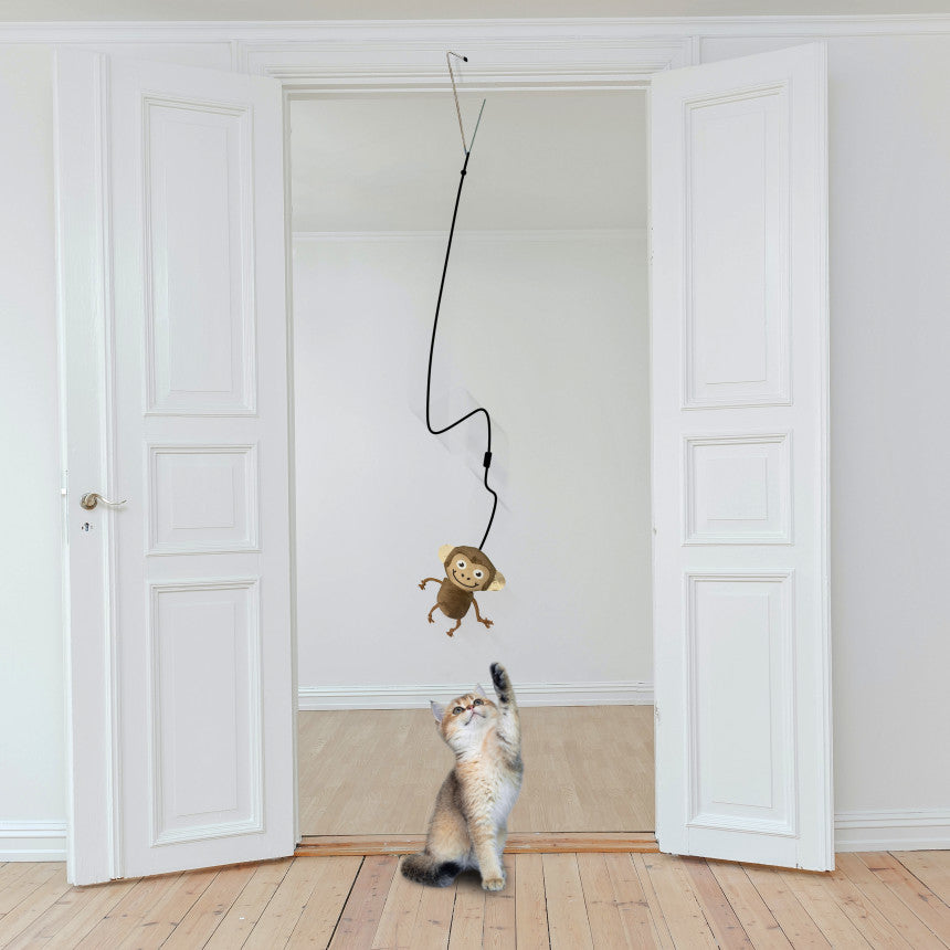 
                  
                    Meowijuana - Jump 'n' Jamb - Get the Monkey off Your Back Refillable Catnip Swinging Toy
                  
                