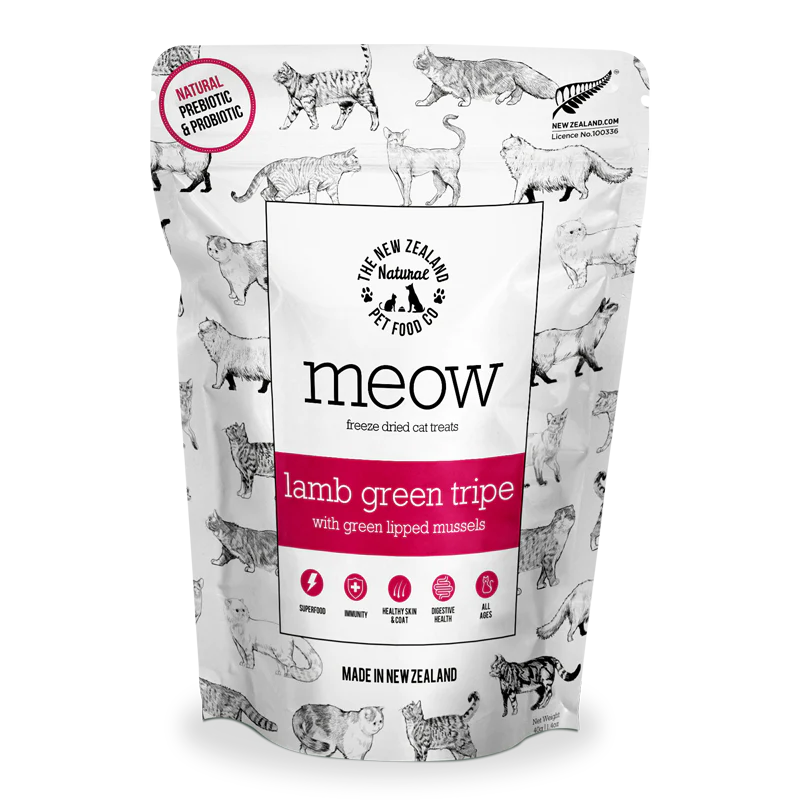 NZ Natural Pet Food Co - Freeze Dried- Treats - Meow - Lamb Green Tripe 40g