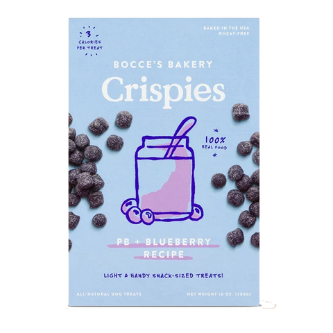 Bocce's Bakery - Crispies - PB & Blueberry- 10oz