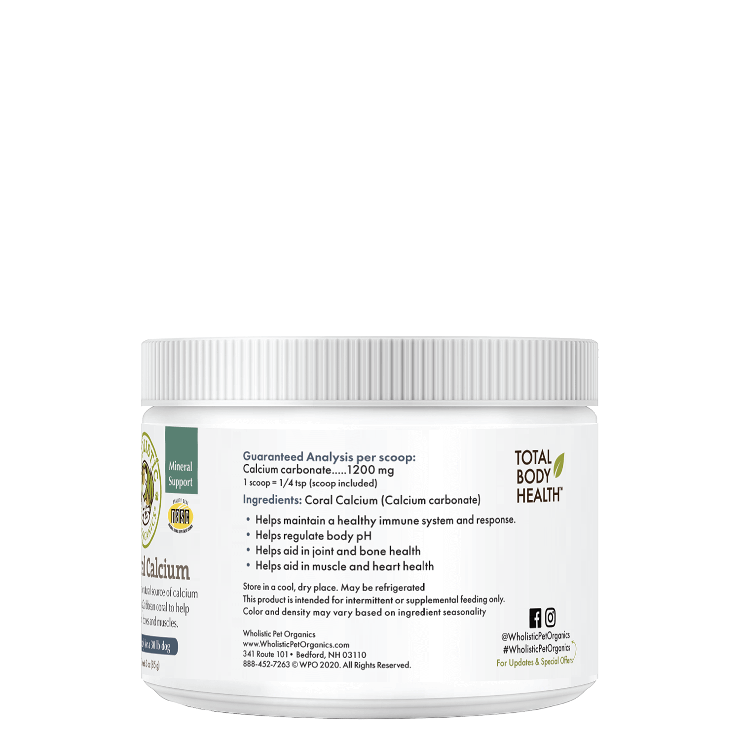 Wholistic Pet Organics - Calcium Support 3oz