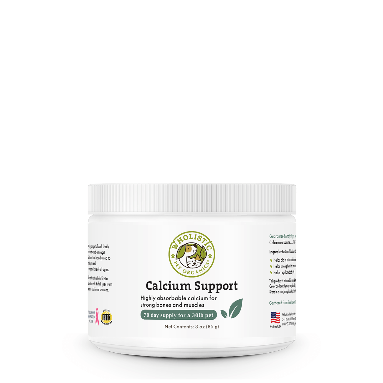 Wholistic Pet Organics - Calcium Support 3oz