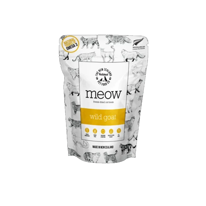 NZ Natural Pet Food Co - Freeze Dried - Treats - Meow - Wild Goat Treats 40g