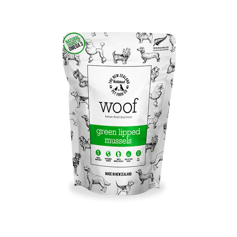 NZ Natural Pet Food Co - Freeze Dried - Treats - Woof - Green Lipped Mussels - 50g